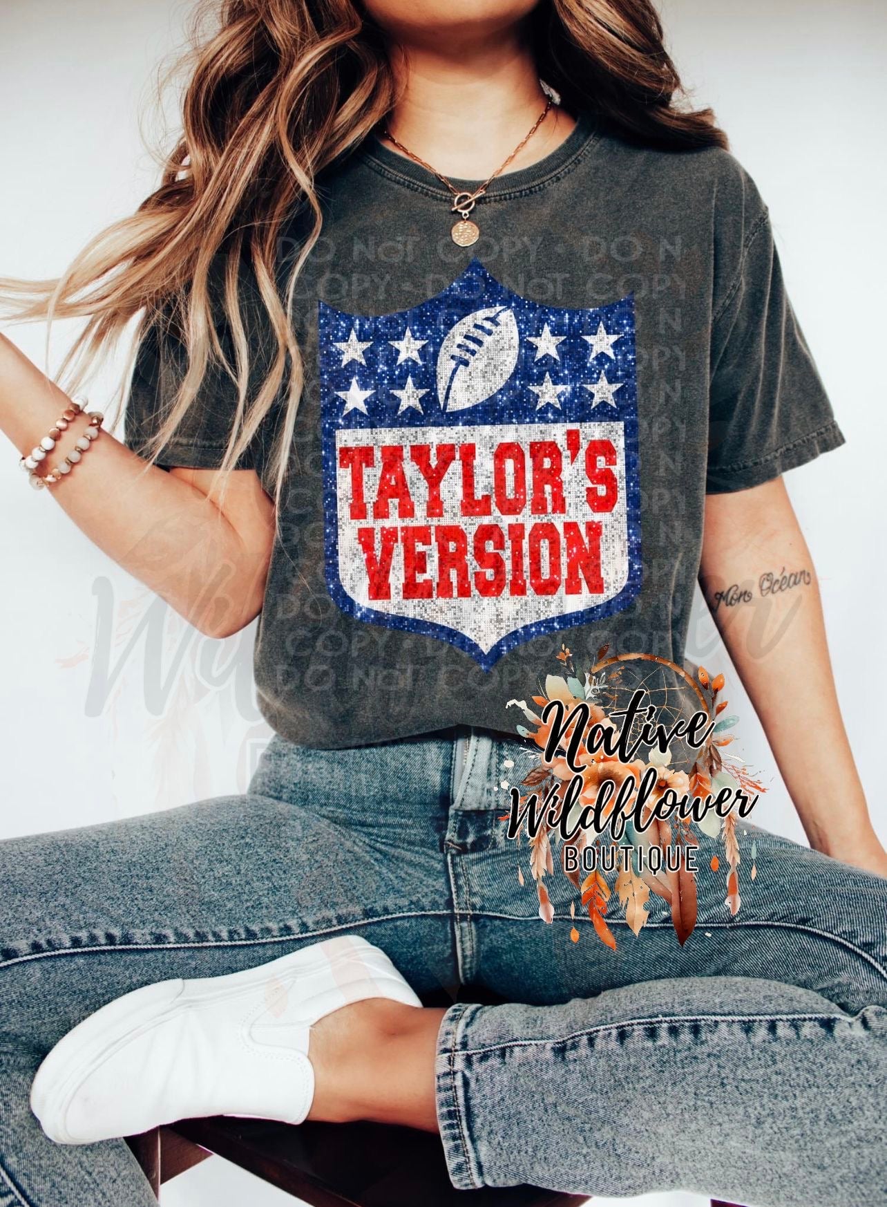 Taylor’s Version Football Faux Glitter