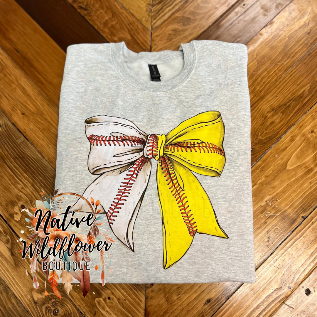 Softball baseball croquette bow