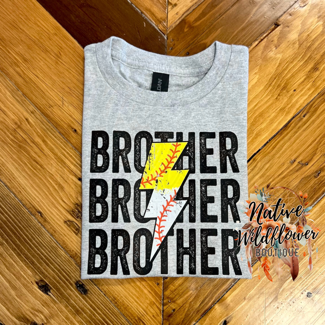 Softball baseball brother
