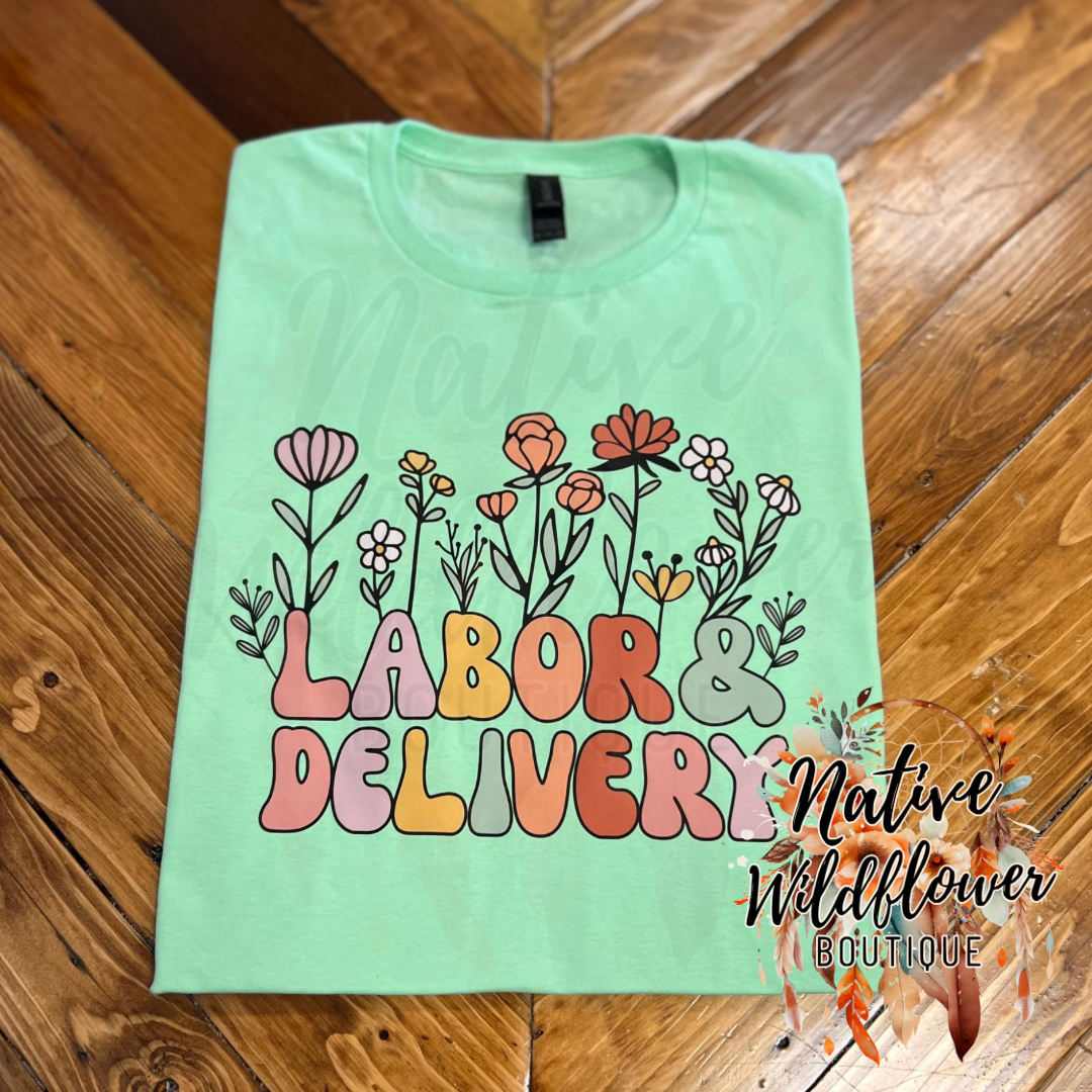 Labor and delivery nurse floral