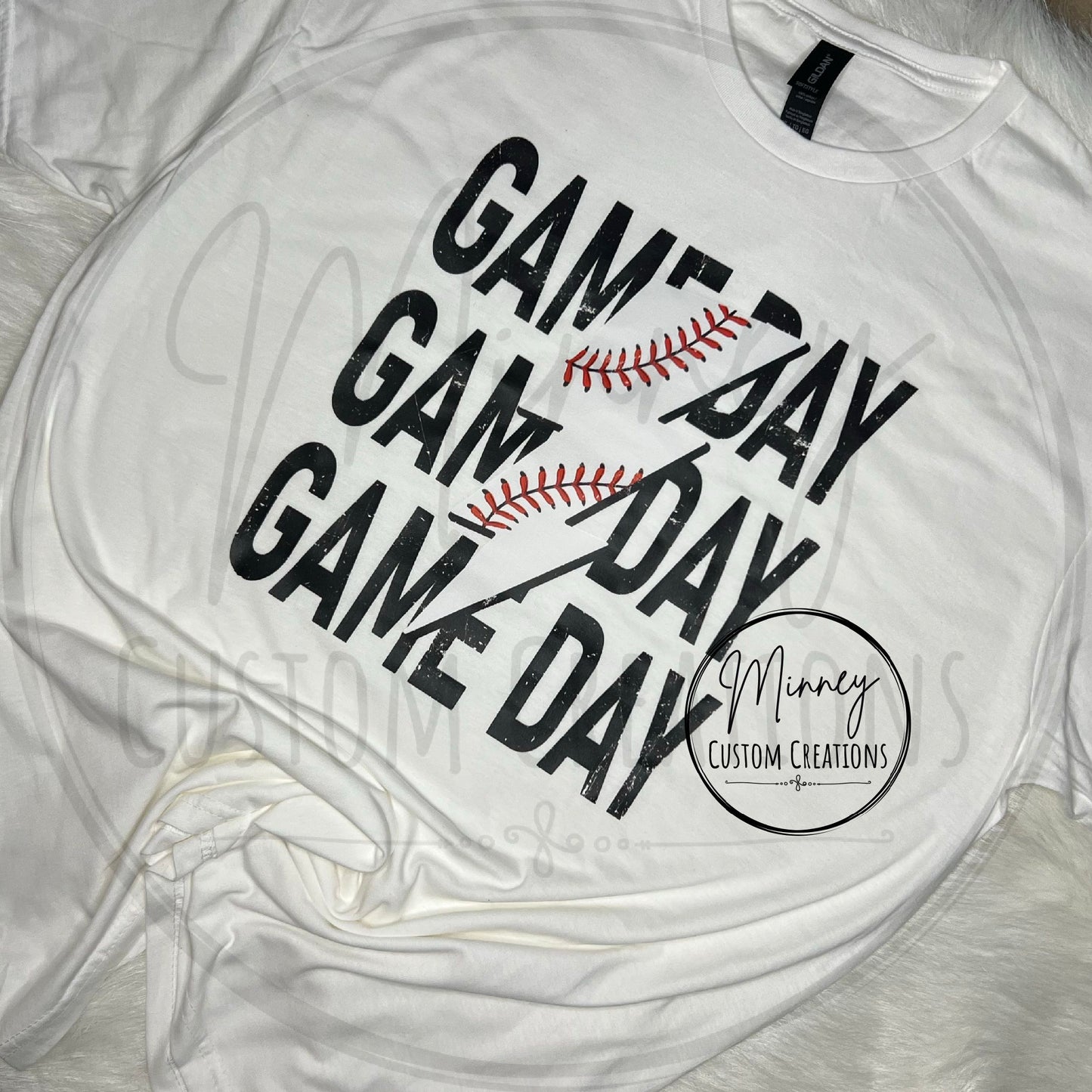 Game Day Baseball Lightening Bolt