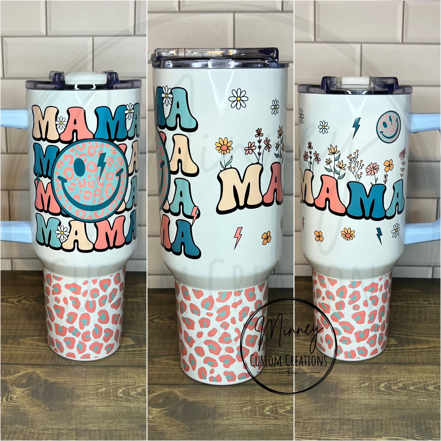 Mama Smiley 40oz Handle Tumbler
