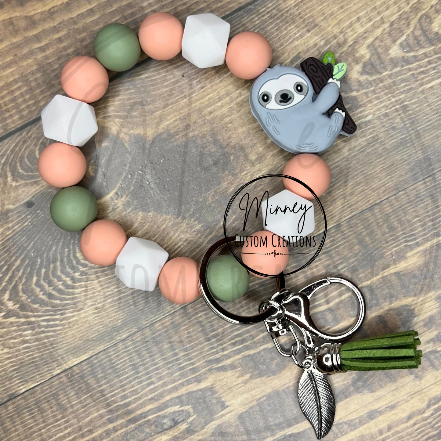 Slothy Beaded Wristlet