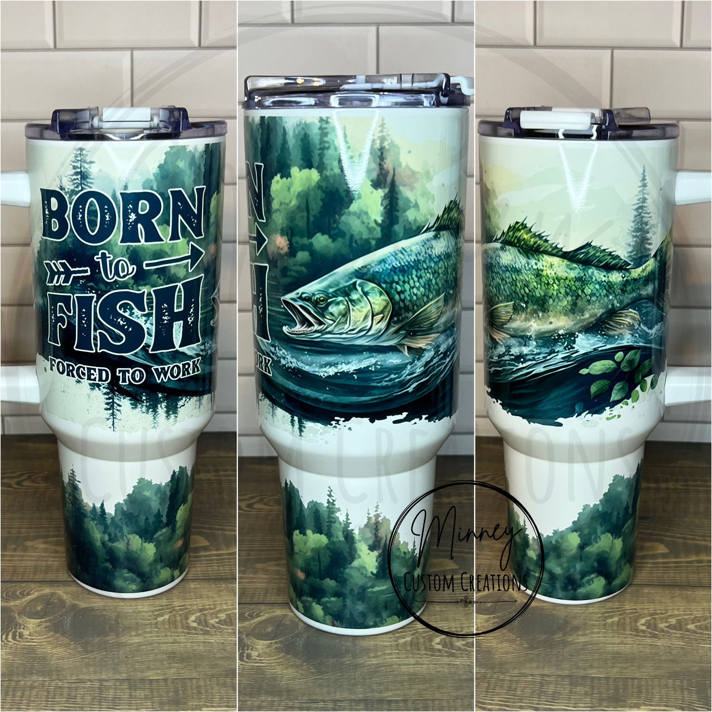 Born to Fish 40oz Handle Tumbler