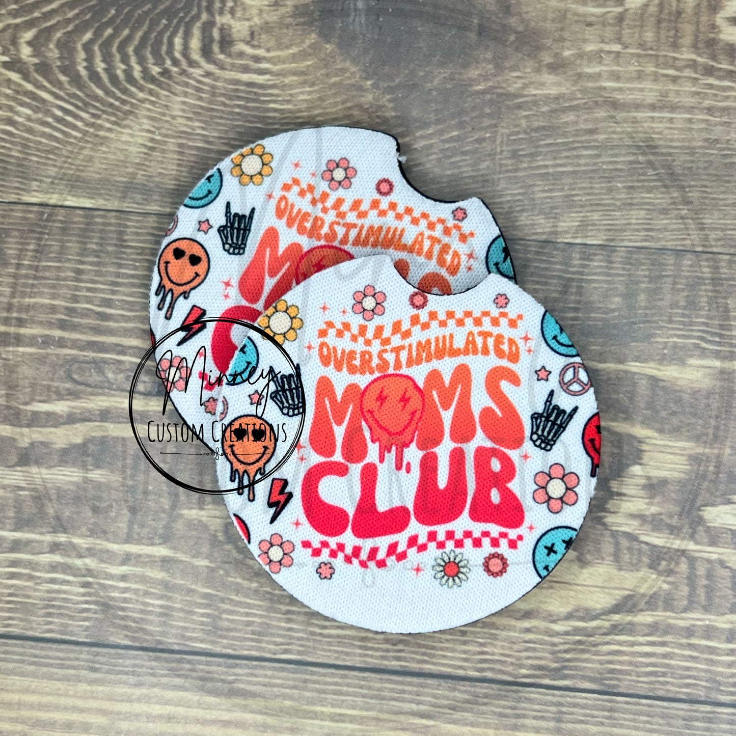 Overstimulated Moms Club Car Coasters