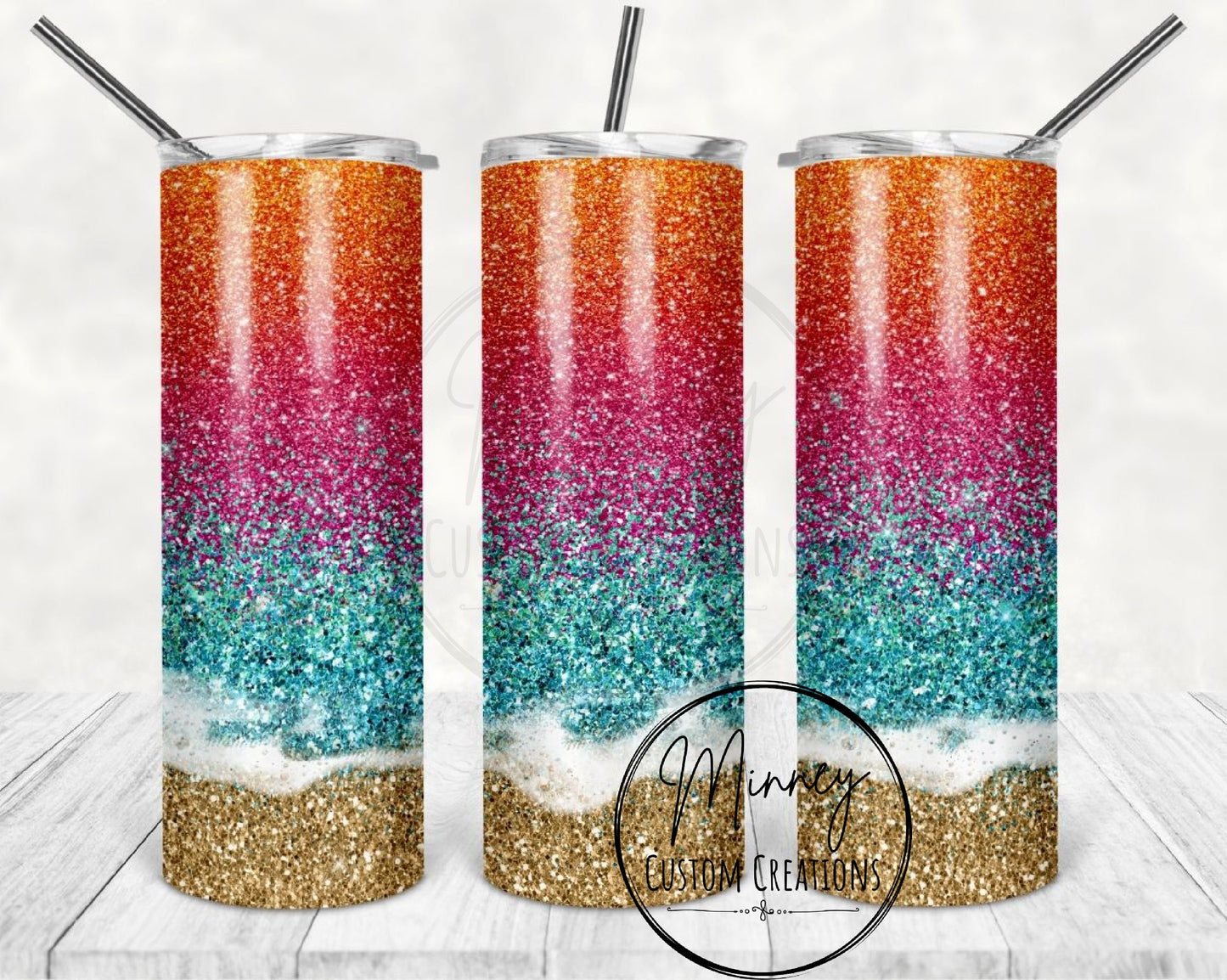 Glitter Beach Tumbler