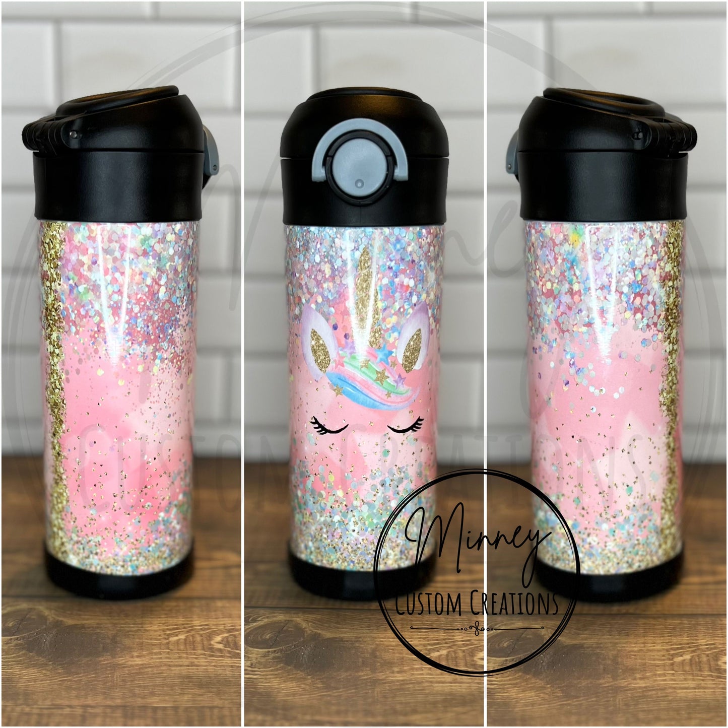 Gold/Pink Glitter Unicorn