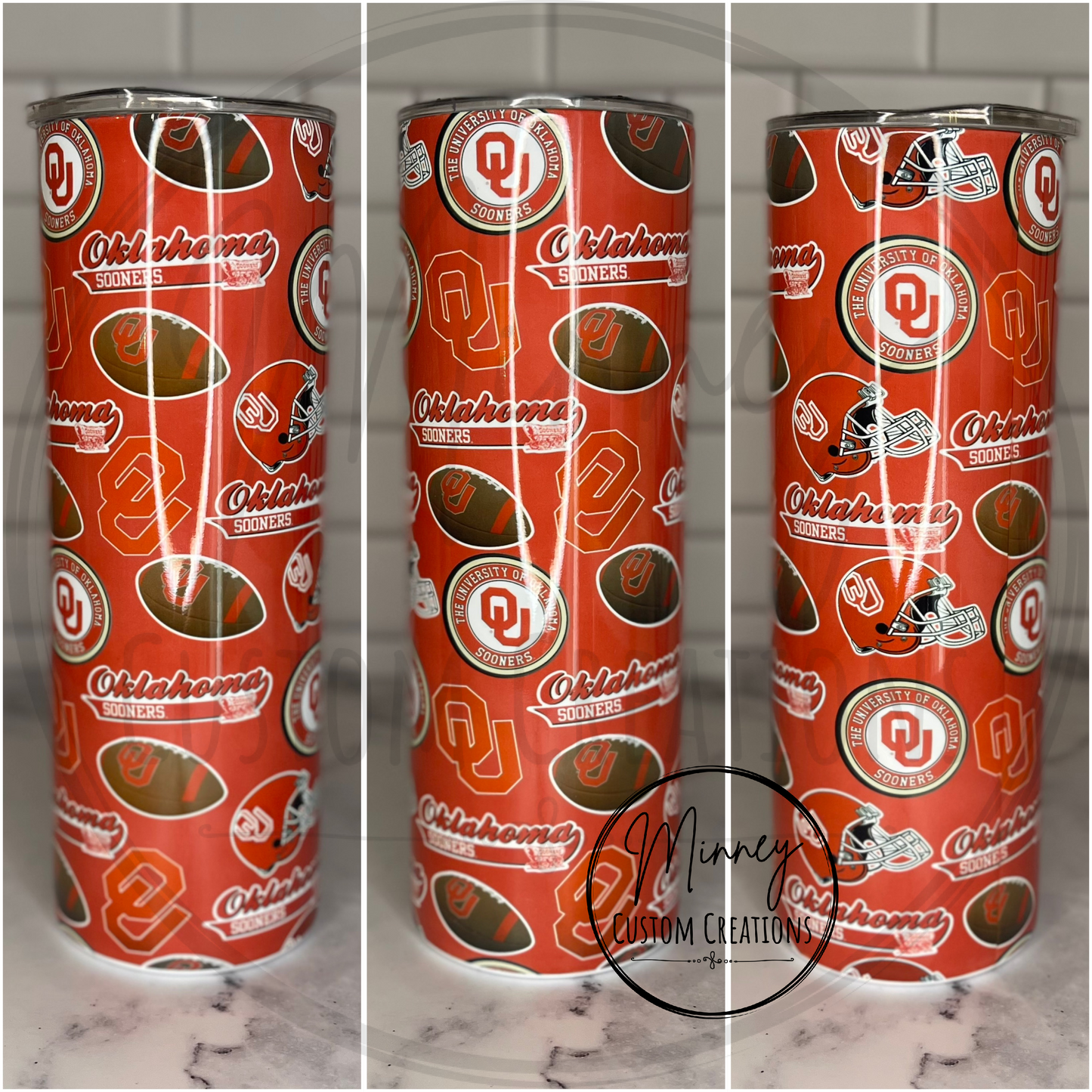 Crimson Football Tumbler