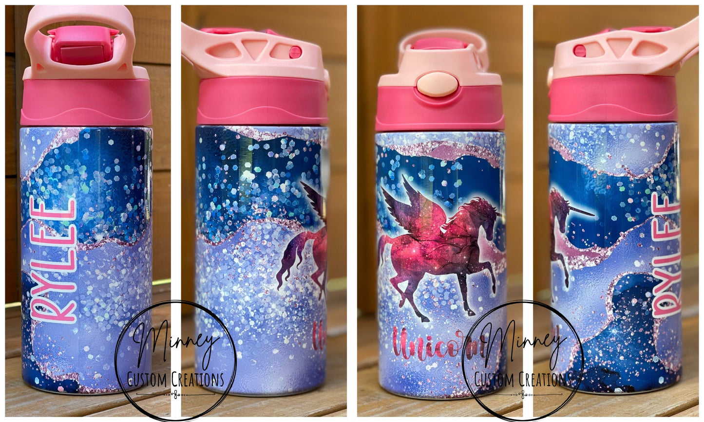 Unicorn Kids Flip Top Tumbler