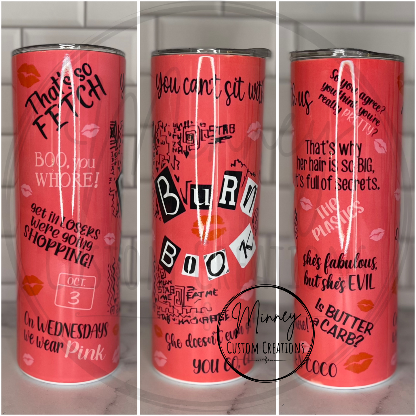 Pink Book Tumbler