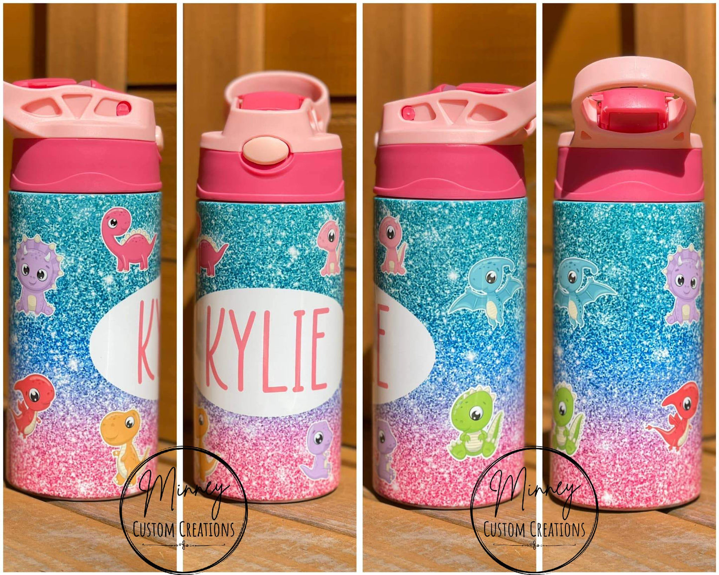 Baby Dinosaur Kids Flip Top Tumbler