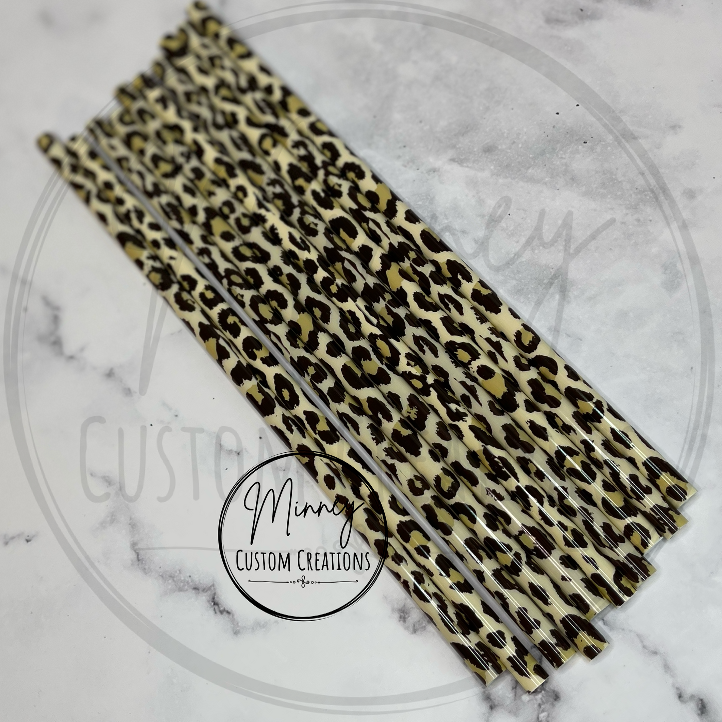 Leopard Reusable Straw