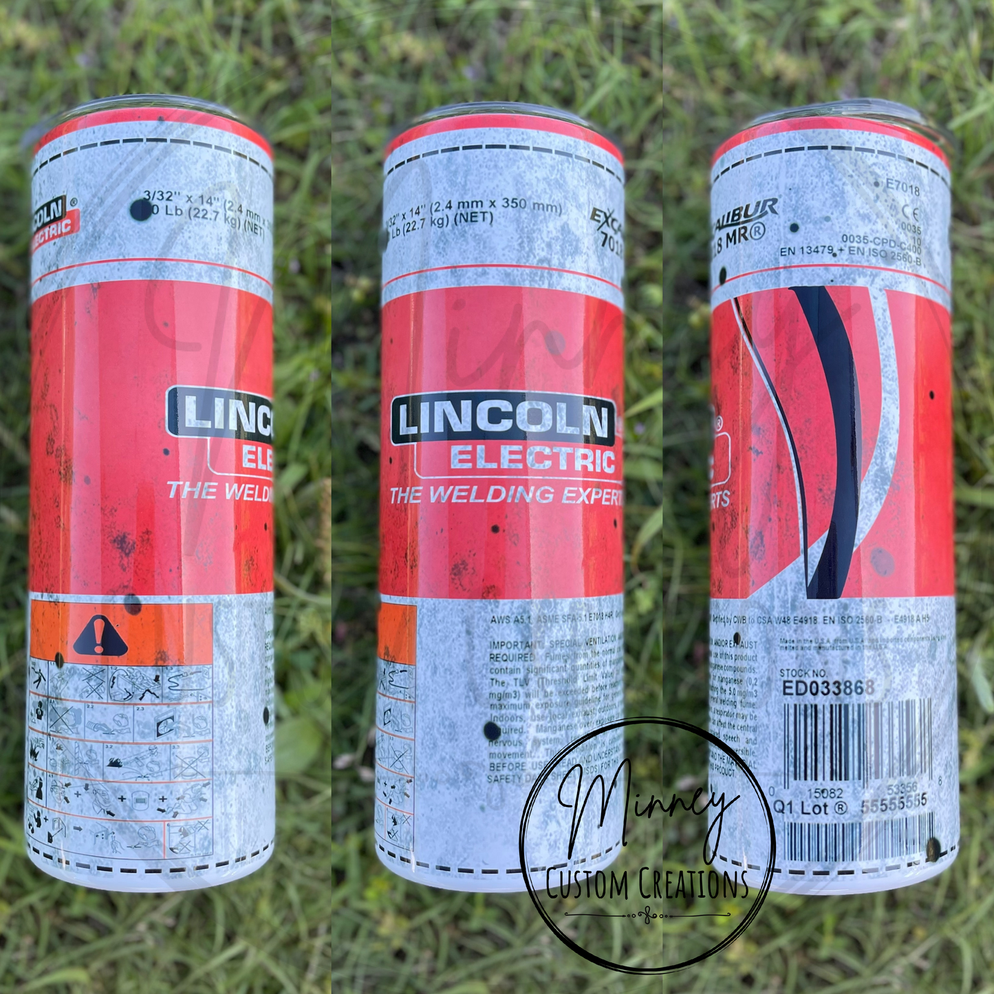 Red Label Welding Rod Tumbler