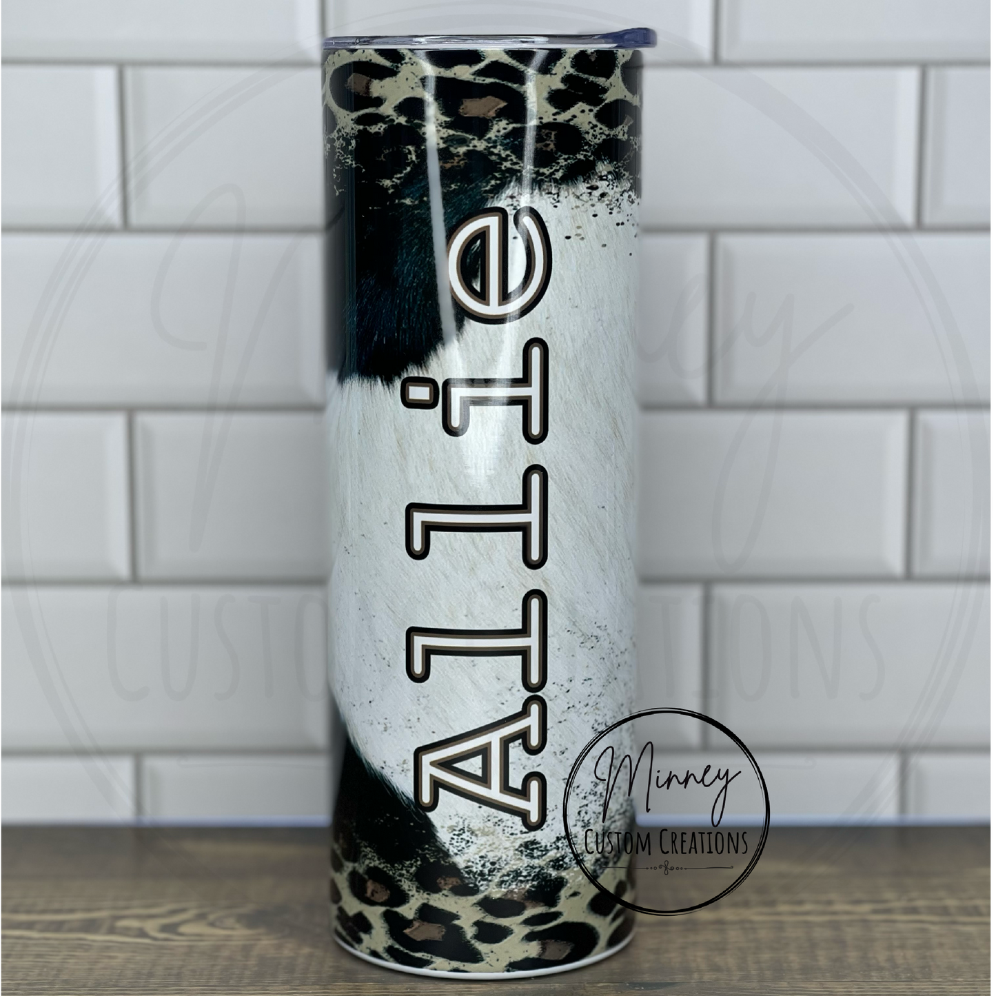 Leopard/Cow Print Tumbler