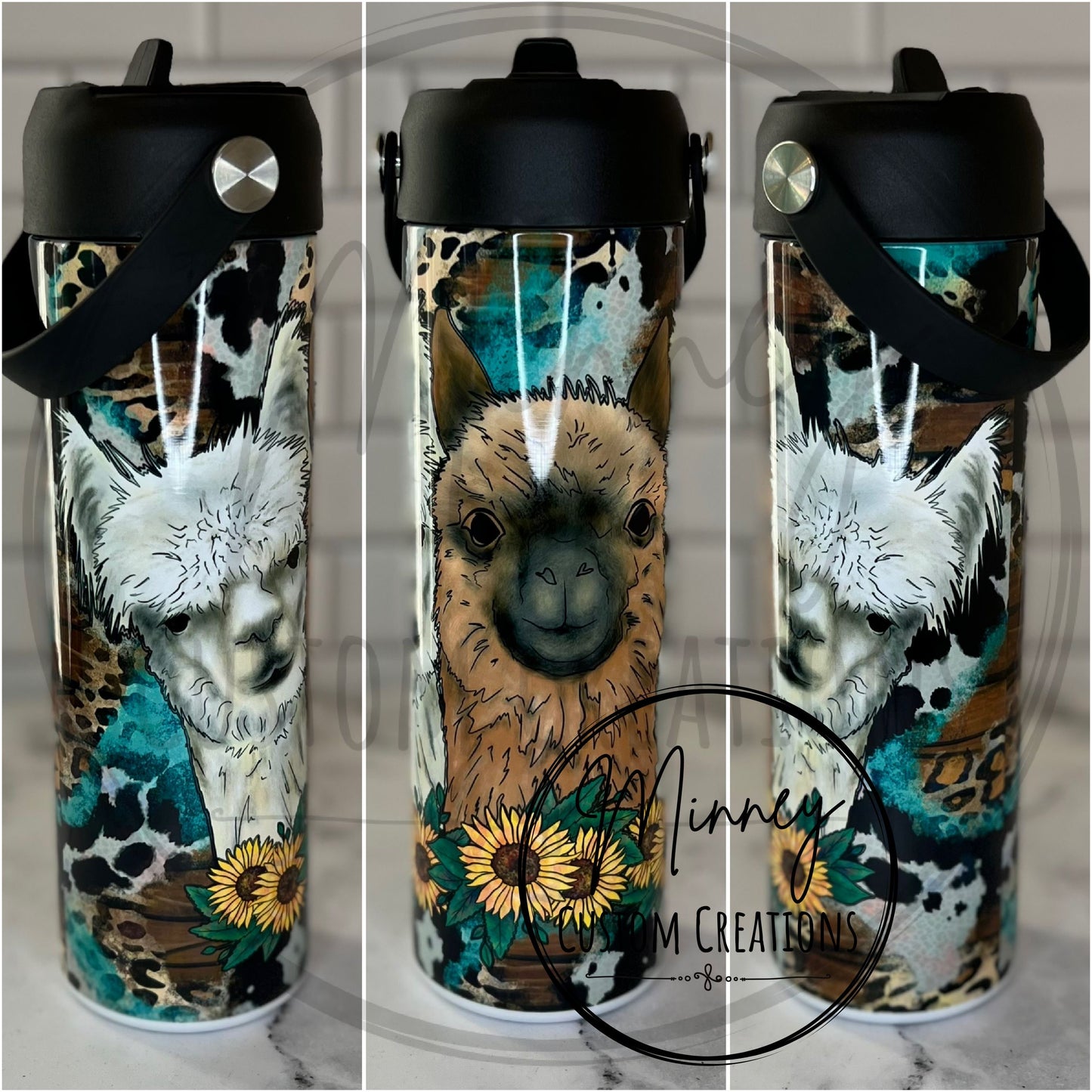 Turquoise Llama Tumbler