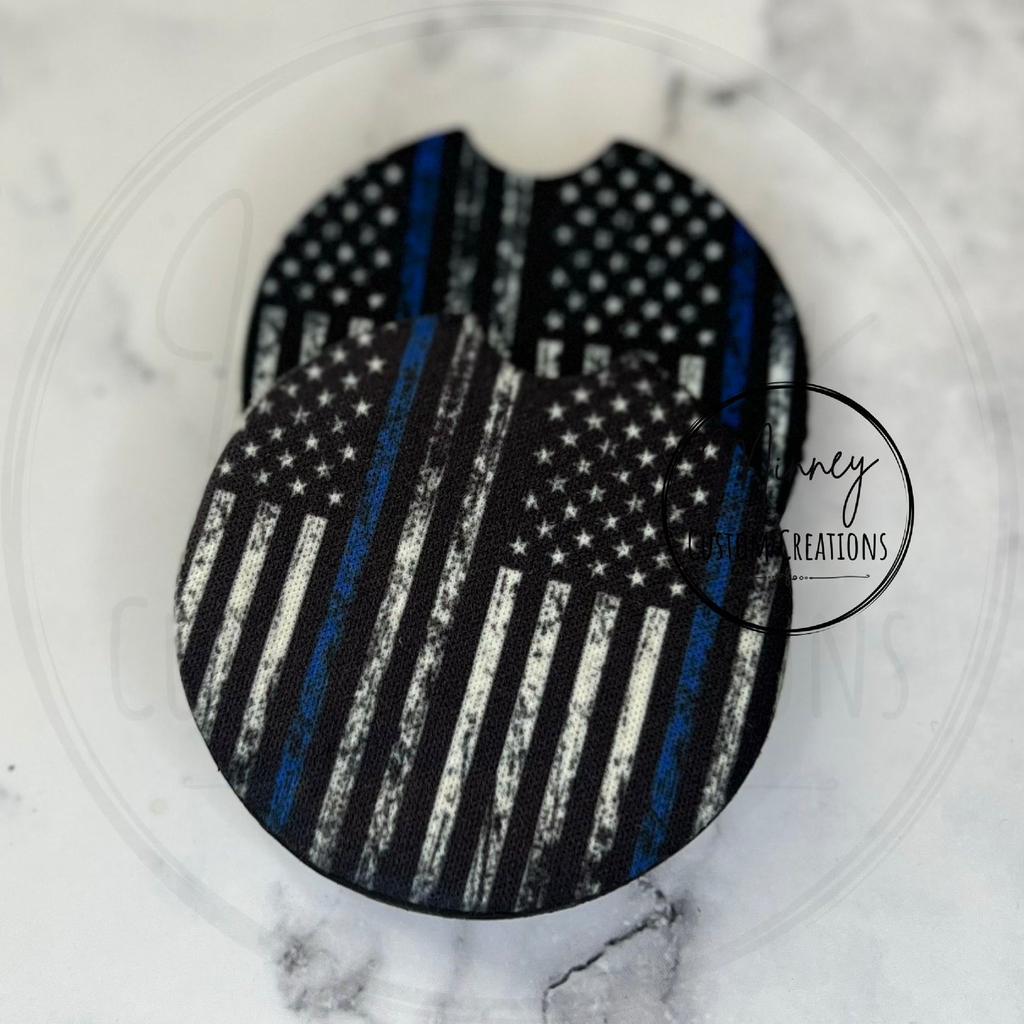 Blue line Flag Car Coasters