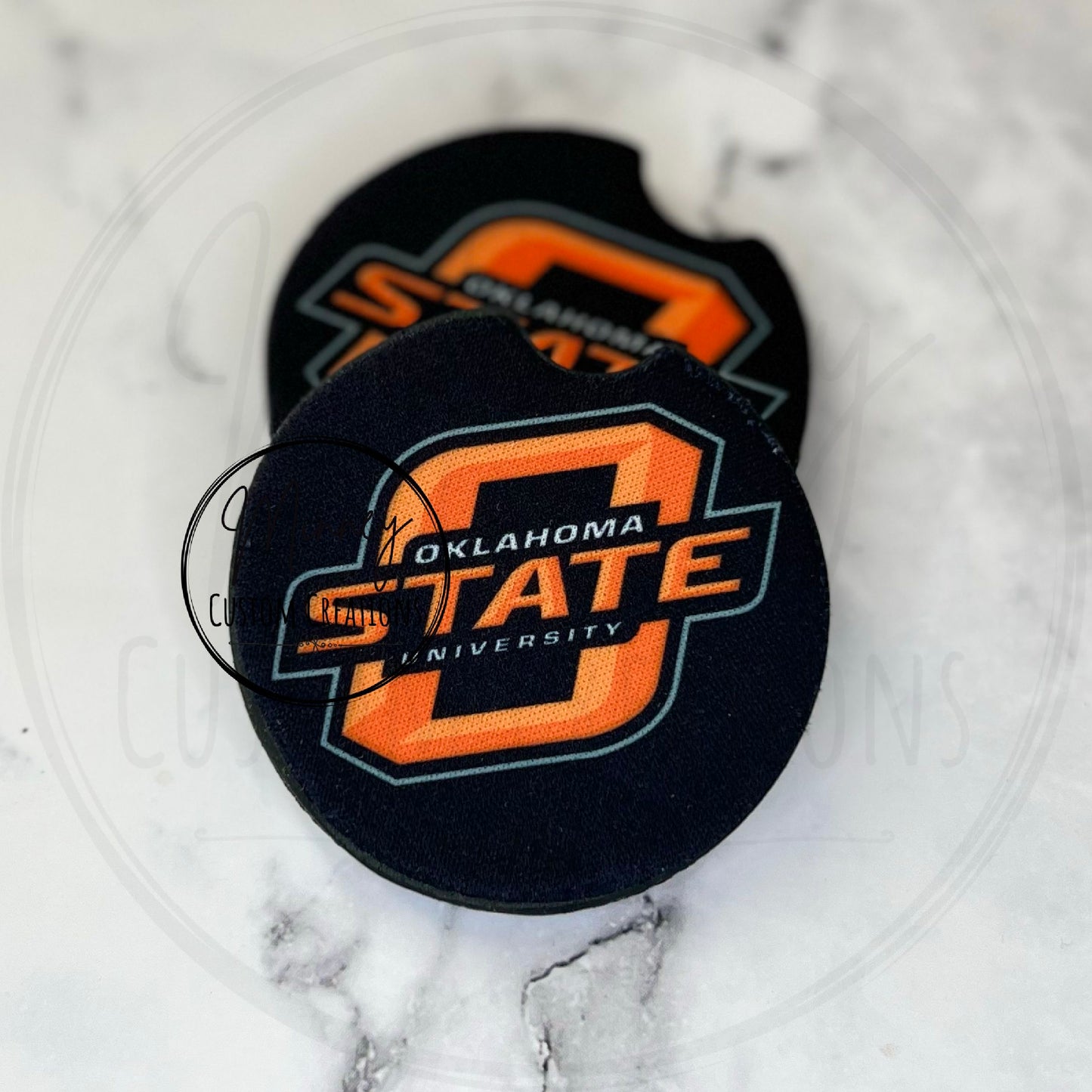 Orange/Black Car Coaster