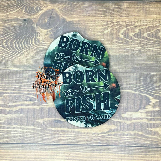 Born To Fish Car Coasters