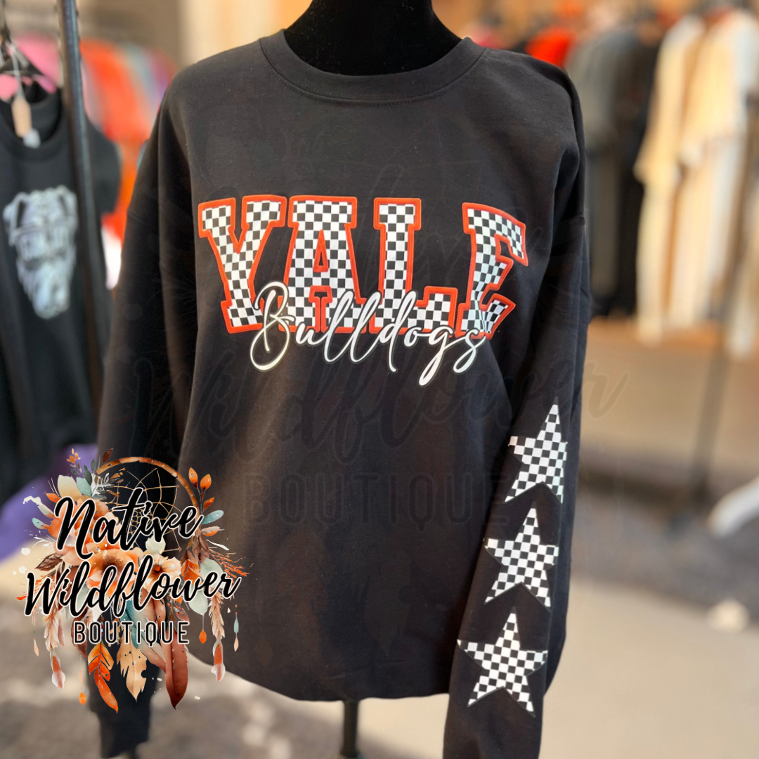 Checkered yale bulldogs with sleeve stars