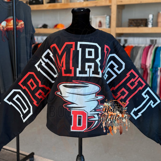 Oversized Drumright Sweatshirt with Mascot
