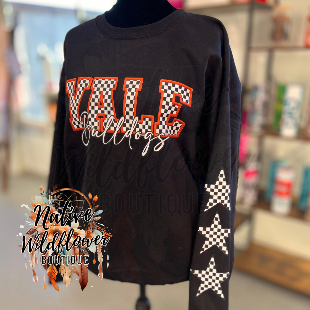 Checkered yale bulldogs with sleeve stars