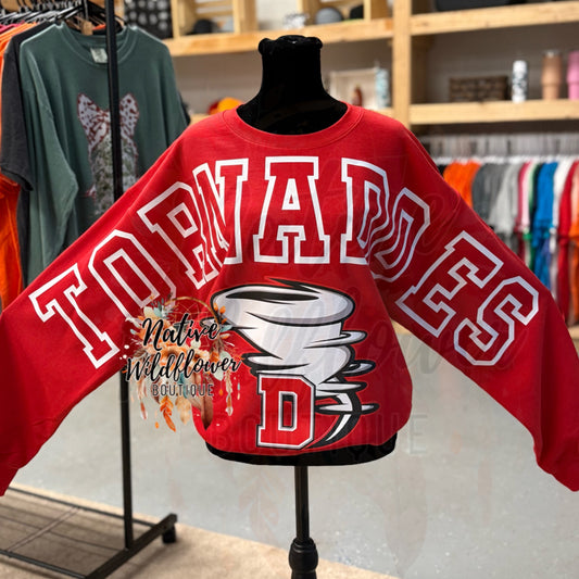 Oversized Tornadoes Sweatshirt with Mascot
