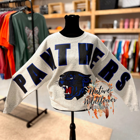 Oversized Panthers Sweatshirt with Mascot