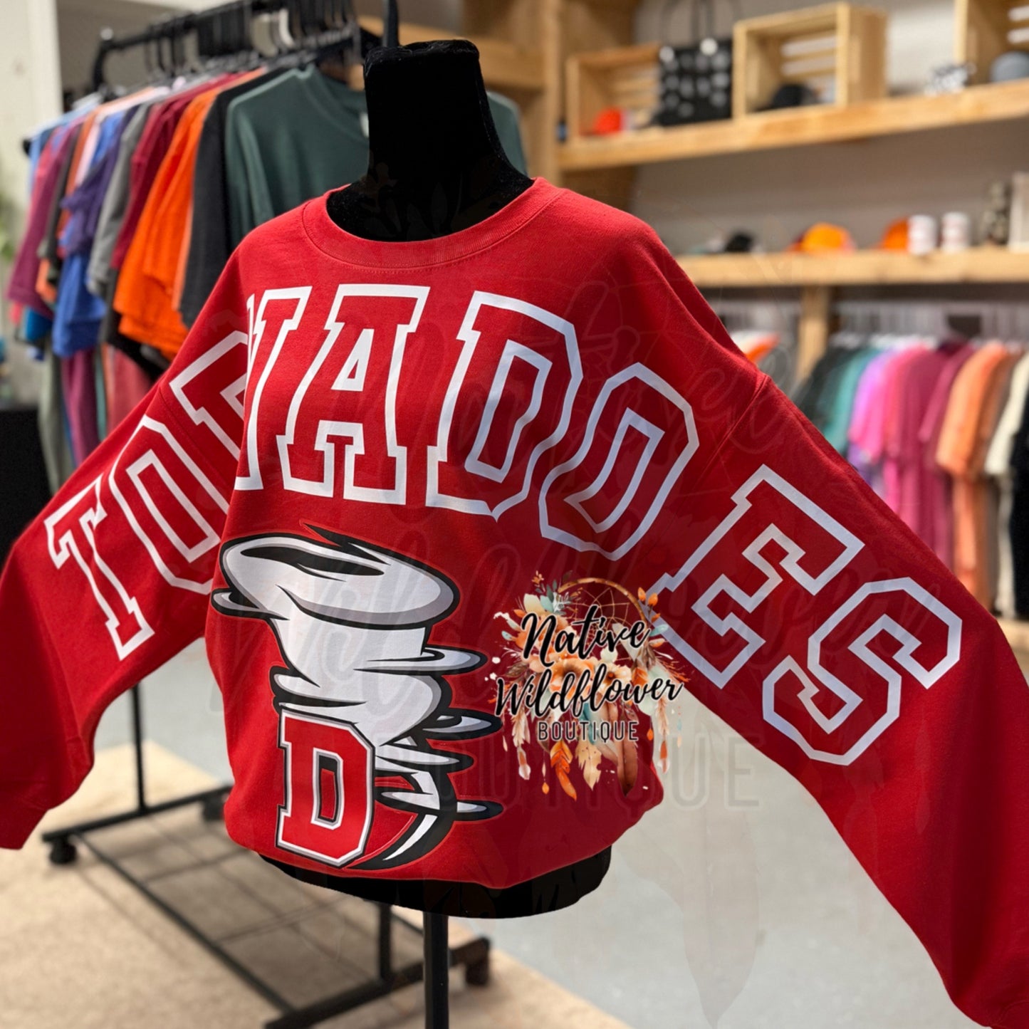Oversized Tornadoes Sweatshirt with Mascot