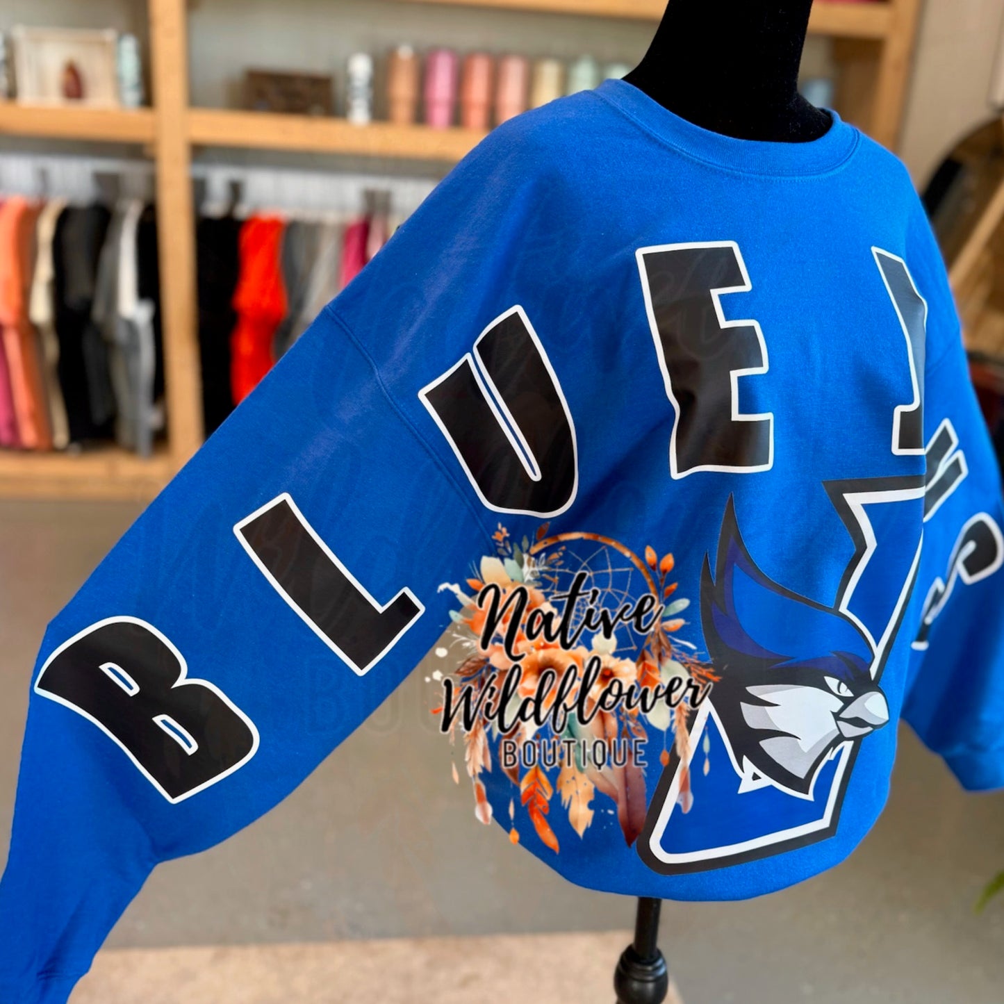 Oversized Blue Jays Sweatshirt with mascot