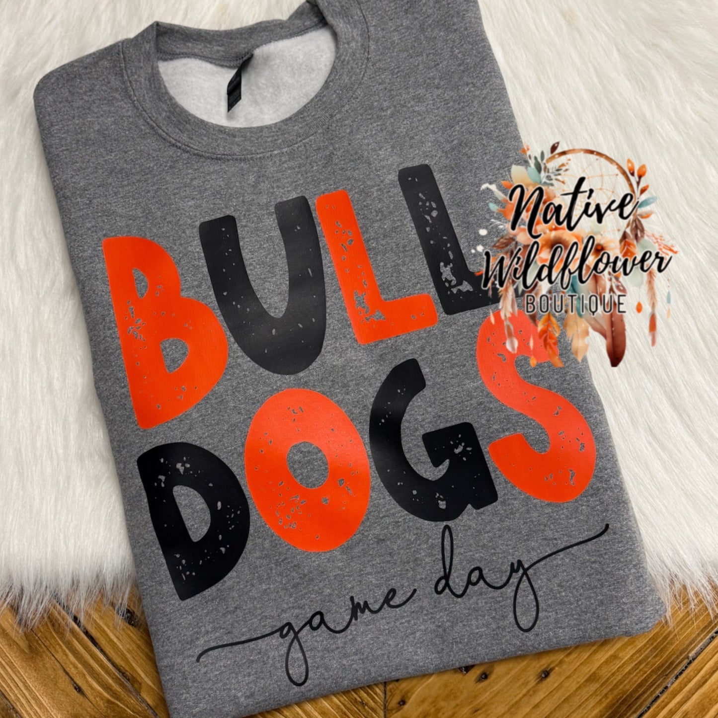 Orange and Black Bulldogs Game Day