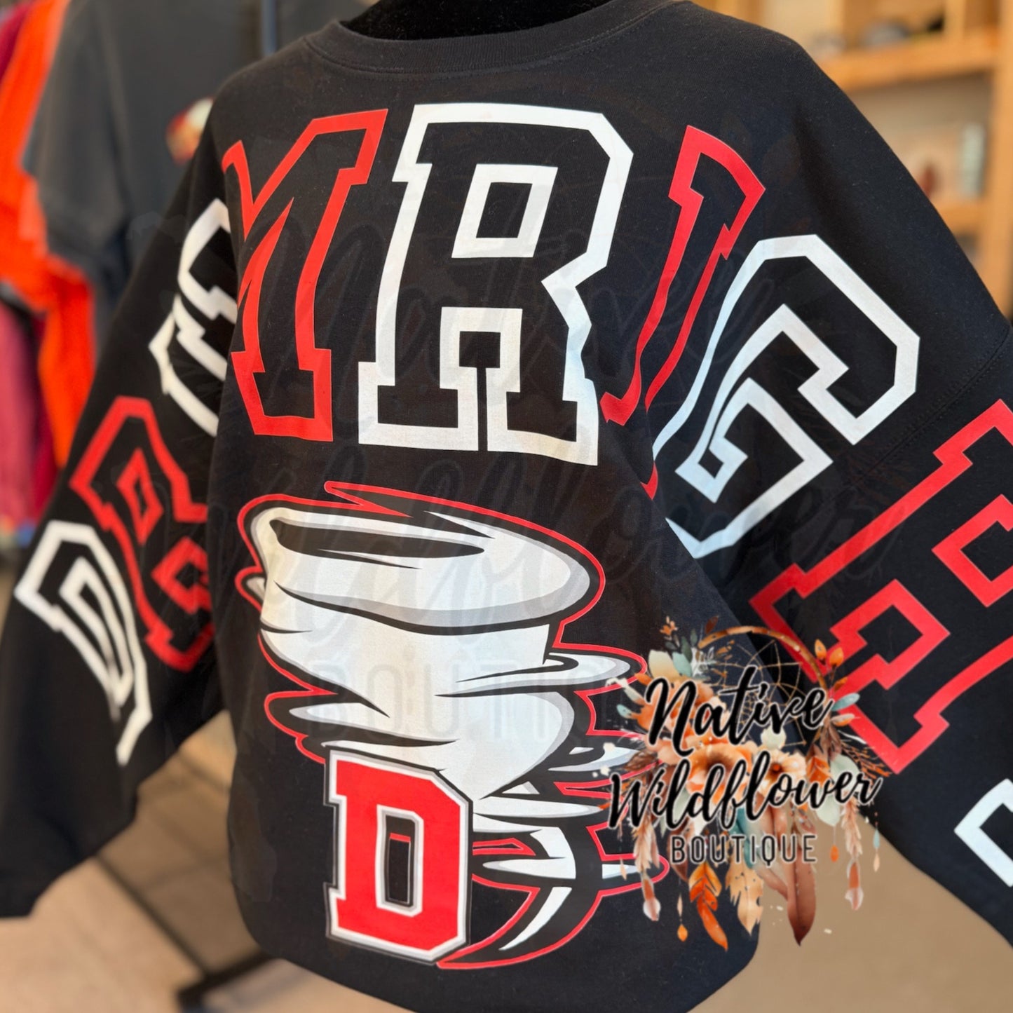 Oversized Drumright Sweatshirt with Mascot