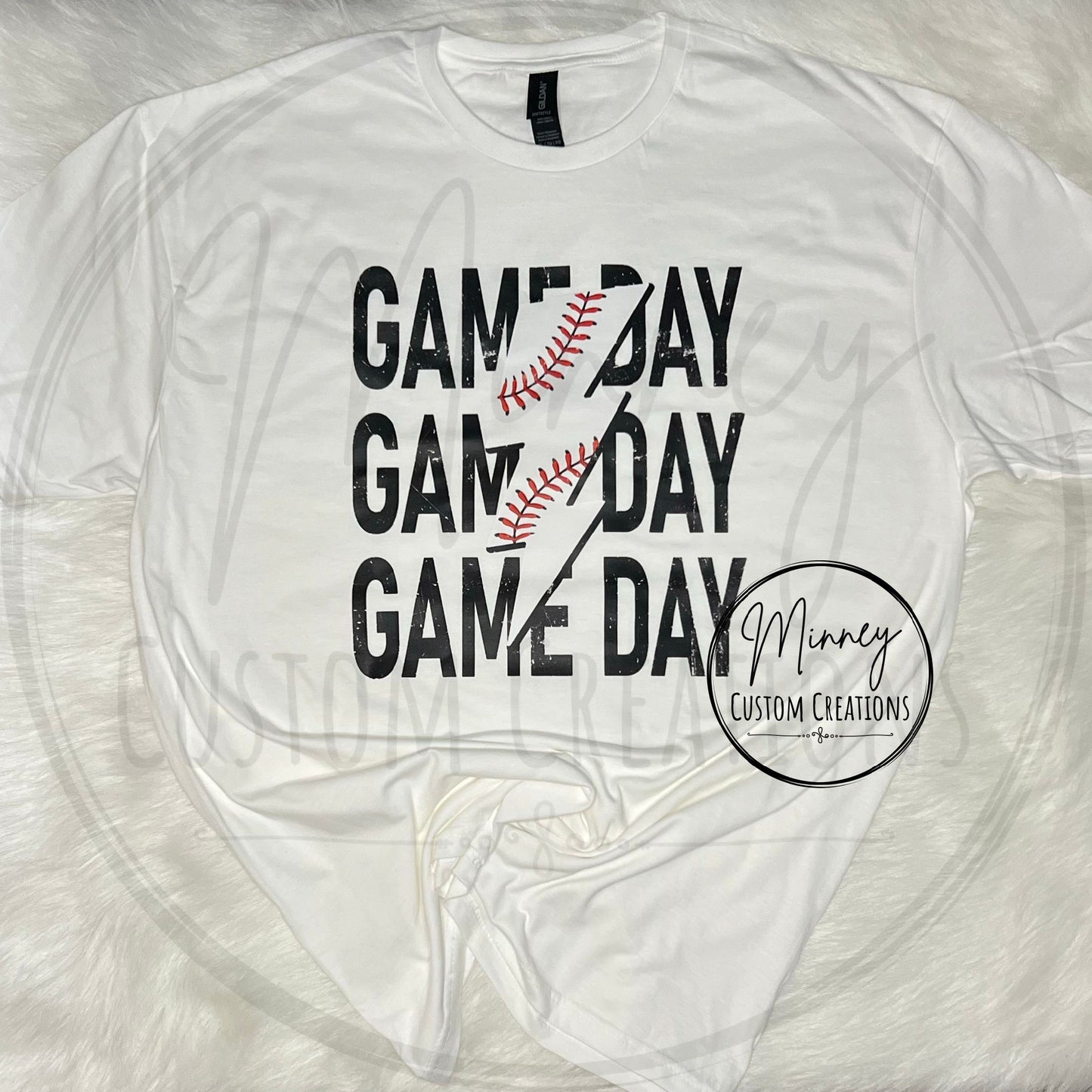 Game Day Baseball Lightening Bolt