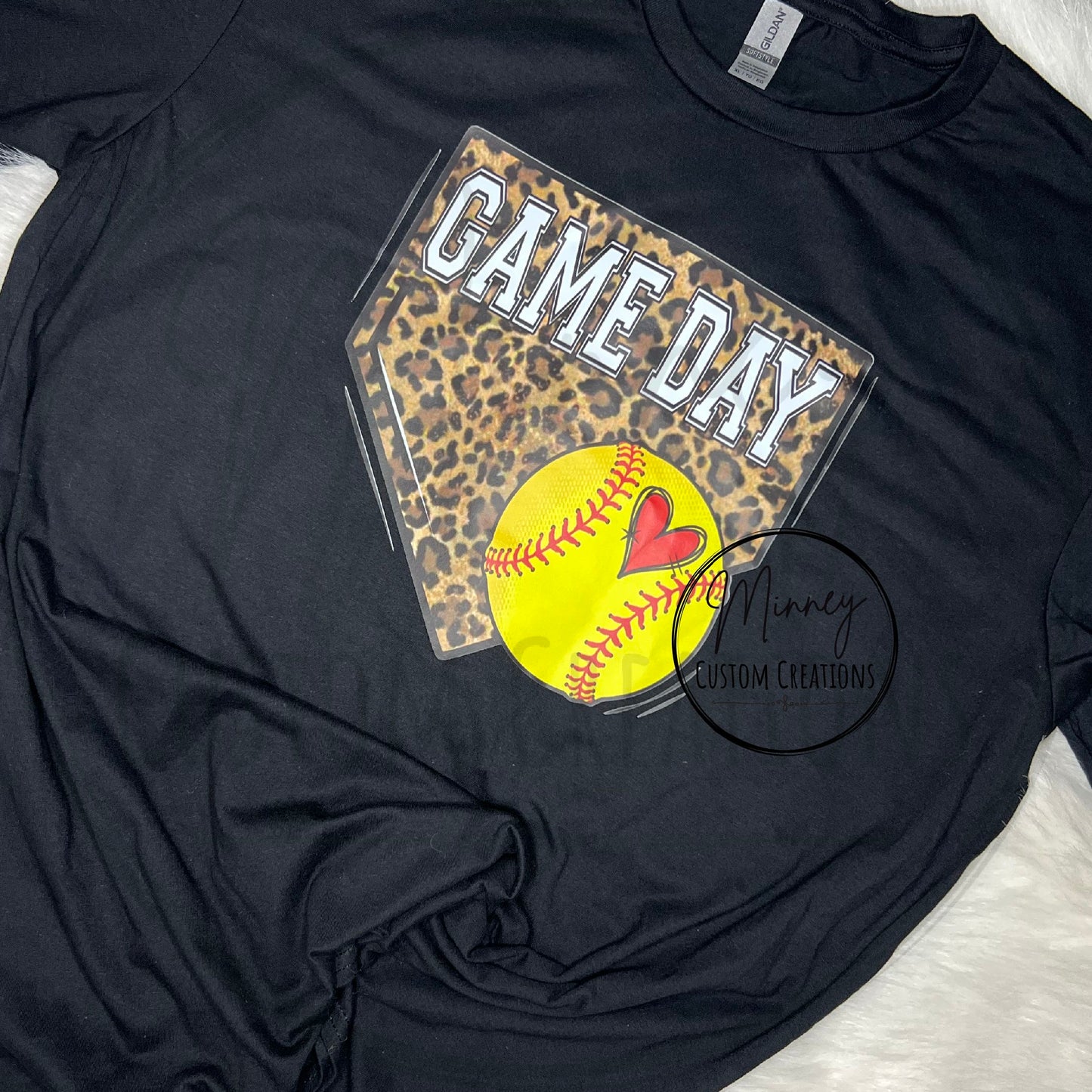Leopard Game Day Softball Plate