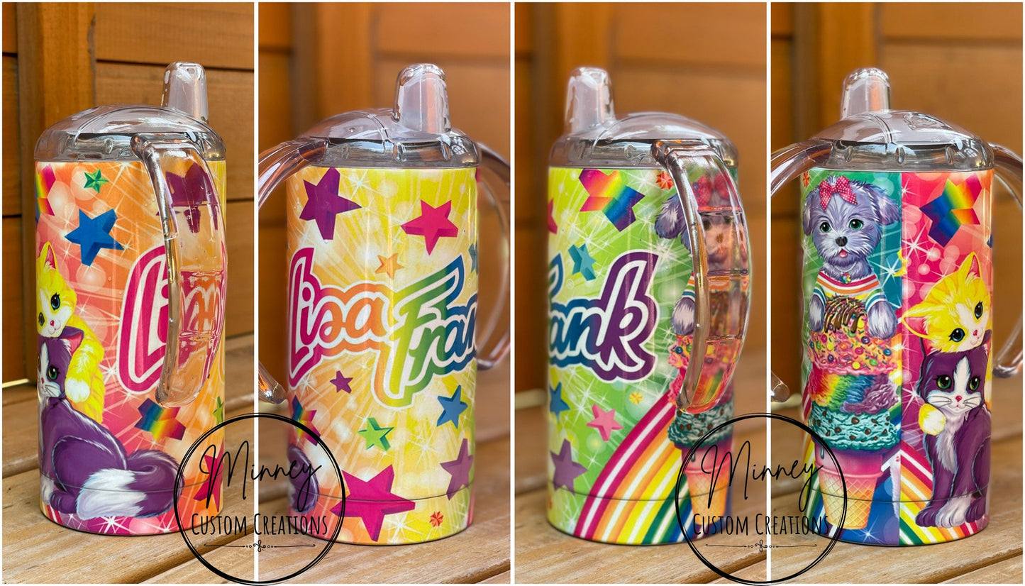 Neon Rainbow Sippy Cup