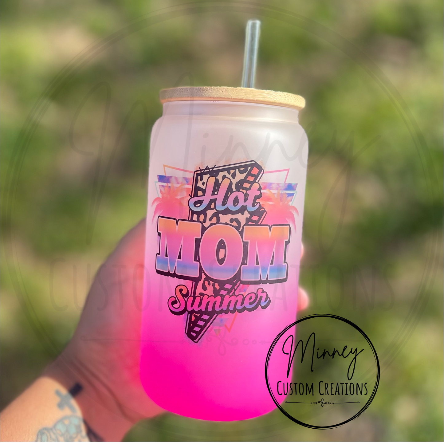 Hot Mom Summer glass can