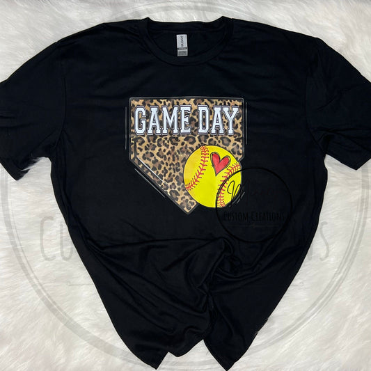 Leopard Game Day Softball Plate